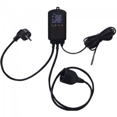 Termostats | Digitālais | Schuko tips | 230V | 16A | IP20 | Heber HT-140 Termostats | Digitālais | Schuko tips | 230V | 16A | IP20 | Heber HT-140