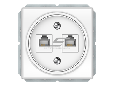 Telefono lizdas | 2 vietų | RJ11 CAT3E | potinkinis | IP20 | baltas | Vilma | ST150 | TLRJ11-231-02 | 4779101630121