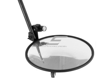 Teleskopinis patikros | apžiūros veidrodis su LED šviestuvu | lęšis Ø300mm | 158cm | aliuminis 1 Teleskopinis patikros | apžiūros veidrodis su LED šviestuvu | lęšis Ø300mm | 158cm | aliuminis 1