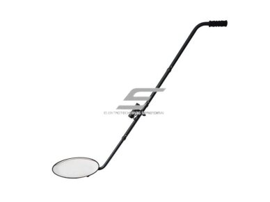 Teleskopinis patikros | apžiūros veidrodis su LED šviestuvu | lęšis Ø300mm | 90-120cm