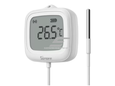 Išmanus | belaidis temperatūros ir drėgmės jutiklis | -40-+115°C | 0-100%RH | su 1,5m kabeliu | baltas | IP65 | ZigBee | SONOFF | SNZB-02LD | 6920075743104 1 Išmanus | belaidis temperatūros ir drėgmės jutiklis | -40-+115°C | 0-100%RH | su 1,5m kabeliu | baltas | IP65 | ZigBee | SONOFF | SNZB-02LD | 6920075743104 1
