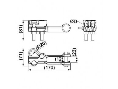 Tempiamasis gnybtas | AAAC(16)25-95 | Ø(4,8)5,7-11,3mm 1