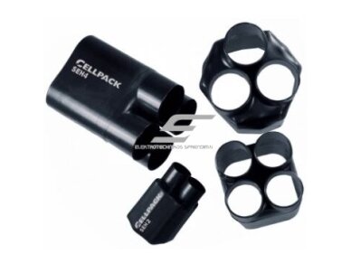 Termiškai susitraukianti pirštinė | 4x1,5-10mm² | juoda | Cellpack | SEH4/28-9