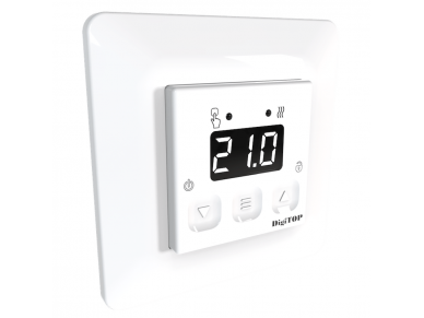 Skaitmeninis grindų šildymo termostatas | temperatūros reguliatorius | 16A | -55...+125°C | baltas | DigiTOP | TS-1F Skaitmeninis grindų šildymo termostatas | temperatūros reguliatorius | 16A | -55...+125°C | baltas | DigiTOP | TS-1F