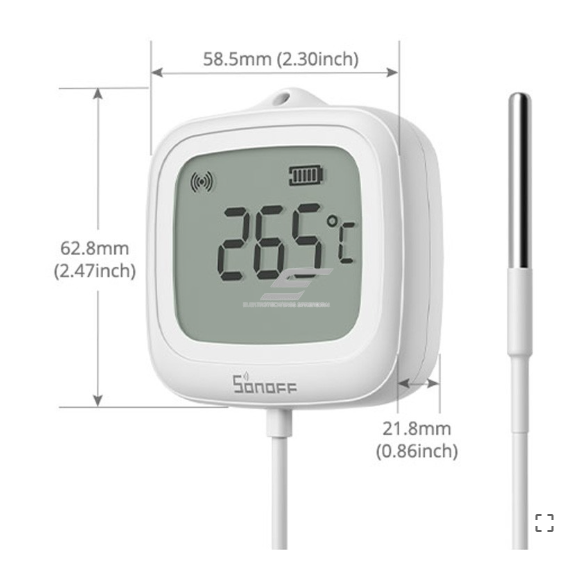 Nutikas temperatuuri ja niiskuse andur | 2,2-tolline LCD-ekraan | IP65 kaitse | ühilduv eWeLink süsteemiga | 1,5 m | ZigBee Sonoff SNZB-02LD 2
