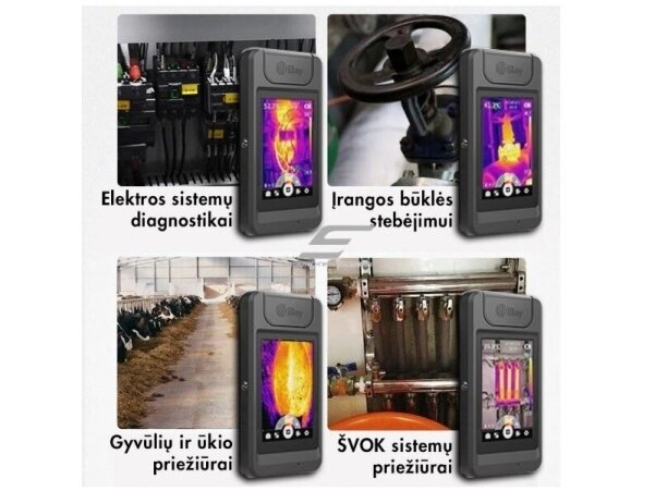Termovizorius | tiksliam temperatūros matavimui | 25Hz | raiška 256x192 | Wi-Fi | INFIRAY | P200 5