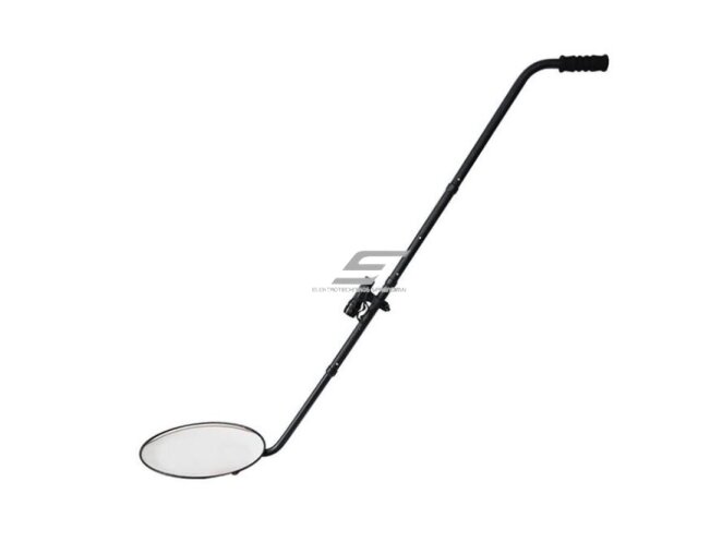 Teleskopinis patikros | apžiūros veidrodis su LED šviestuvu | lęšis Ø300mm | 90-120cm