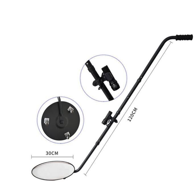 Teleskopowe lusterko inspekcyjne z oświetleniem LED | lustro Ø300mm | 90-120cm 1 Teleskopowe lusterko inspekcyjne z oświetleniem LED | lustro Ø300mm | 90-120cm 1