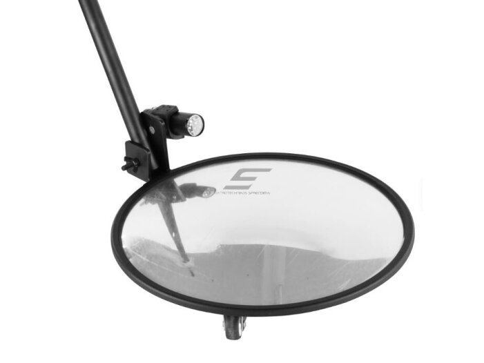 Teleskopinis patikros | apžiūros veidrodis su LED šviestuvu | lęšis Ø300mm | 158cm | aliuminis 1 Teleskopinis patikros | apžiūros veidrodis su LED šviestuvu | lęšis Ø300mm | 158cm | aliuminis 1