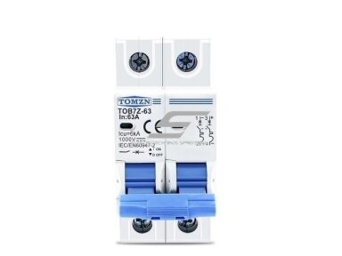 Modulinis apsauginis nuolatinės įtampos automatinis jungiklis saulės moduliams | 2P | 16A | 1000VDC | DIN | TOMZN | TOB7Z-63 Modulinis apsauginis nuolatinės įtampos automatinis jungiklis saulės moduliams | 2P | 16A | 1000VDC | DIN | TOMZN | TOB7Z-63