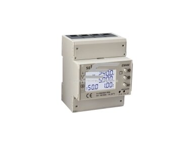 Modulinis trifazis elektros energijos skaitiklis | 100 A | 3×230/400 V | 2 tarifai | RS485 Modbus | Importas / eksportas | DIN | Selec EM4M-3P-C-100A Modulinis trifazis elektros energijos skaitiklis | 100 A | 3×230/400 V | 2 tarifai | RS485 Modbus | Importas / eksportas | DIN | Selec EM4M-3P-C-100A