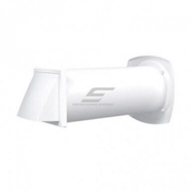 Supply air ventilation damper in wall | D125 | 1m | white | 12,5TOV1-02 Supply air ventilation damper in wall | D125 | 1m | white | 12,5TOV1-02