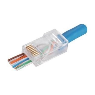 Tīkla spraudnis | RJ45 savienotājs (8P8C) | UTP CAT 6e kabelim | neekranēts | caurlaidīgs | caurspīdīgs