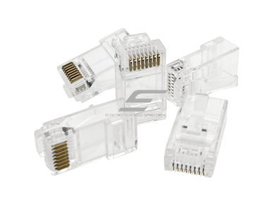 Tinklo kištukas | jungtis RJ45 (8P8C) | UTP CAT 6e kabeliui | neekranuotas | perveriamas | skaidrus | ALANTEC | WT117 4 Tinklo kištukas | jungtis RJ45 (8P8C) | UTP CAT 6e kabeliui | neekranuotas | perveriamas | skaidrus | ALANTEC | WT117 4