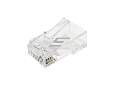 Tinklo kištukas | jungtis RJ45 (8P8C) | UTP CAT 6e kabeliui | neekranuotas | perveriamas | skaidrus | ALANTEC | WT117 2