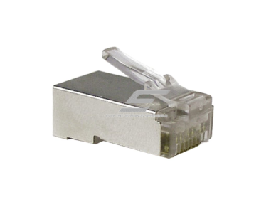 Tinklo kištukas | jungtis RJ45 (8P8C) | STP/FTP CAT 5e kabeliui | ekranuotas | perveriamas | pilkas | ALANTEC | WT003 1
