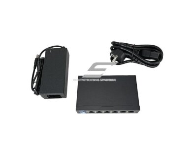 Tinklo komutatorius 4 portai | prievadai | RJ45 | PoE | 100Mbps | Uplink | 60W | AVIZIO 2