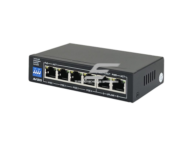 Tinklo komutatorius 4 portai | prievadai | RJ45 | PoE | 100Mbps | Uplink | 60W | AVIZIO