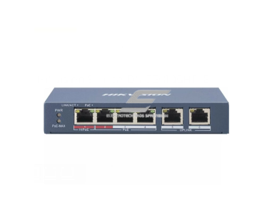 Tinklo komutatorius 6 portų | prievadų | RJ45 | 1.2Gbps | 100Mbps | DS-3E106HP-E | Hikvision