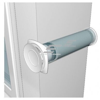 Supply air ventilation damper in wall | D160 | 1m | white | 16TOV1 2 Supply air ventilation damper in wall | D160 | 1m | white | 16TOV1 2
