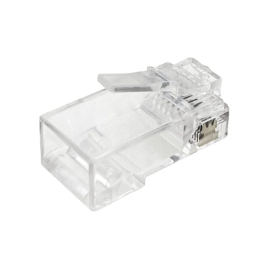 Wtyk sieciowy | złącze RJ45 (8P8C) | do kabla UTP CAT 6e | nieekranowany | przelotowy | przezroczysty 3