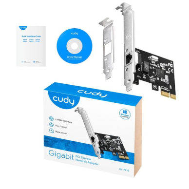 Network interface card | for stable wired internet connection | up to 1 Gb/s | Wake-on-LAN support | compatible with Windows and Linux 2