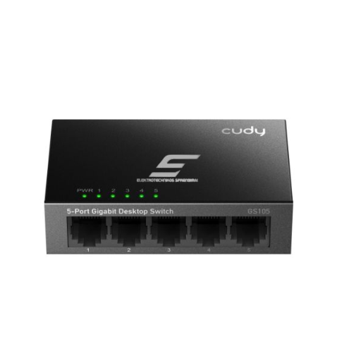 Unmanaged Gigabit Ethernet switch 5 ports | 10Gbps | 7.44Mpps | 10/100/1000 Mbps | Plug & Play | CUDY GS105 Unmanaged Gigabit Ethernet switch 5 ports | 10Gbps | 7.44Mpps | 10/100/1000 Mbps | Plug & Play | CUDY GS105