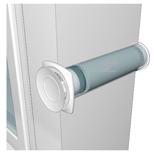 Supply air ventilation damper in wall | D160 | 0,5m | white | 16TOV 2 Supply air ventilation damper in wall | D160 | 0,5m | white | 16TOV 2