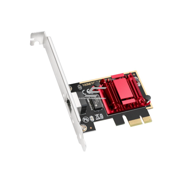 Network card | for stable wired internet connection | 2.5 Gbps | PCI-E card | RJ45 | Wake-on-LAN function | Windows, Linux, NAS compatible Network card | for stable wired internet connection | 2.5 Gbps | PCI-E card | RJ45 | Wake-on-LAN function | Windows, Linux, NAS compatible