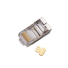 Network plug | RJ45 connector (8P8C) | for STP/FTP CAT 5e cable | shielded | through-plug | gray | ALANTEC