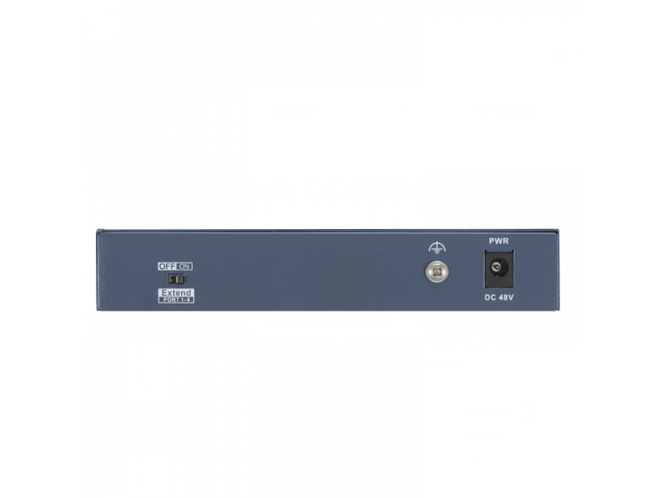 Tinklo komutatorius 6 portų | prievadų | RJ45 | 1.2Gbps | 100Mbps | DS-3E106HP-E | Hikvision 2