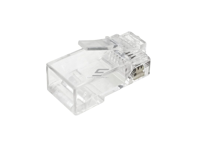 Tinklo kištukas | jungtis RJ45 (8P8C) | UTP CAT 6e kabeliui | neekranuotas | perveriamas | skaidrus | ALANTEC | WT117 3
