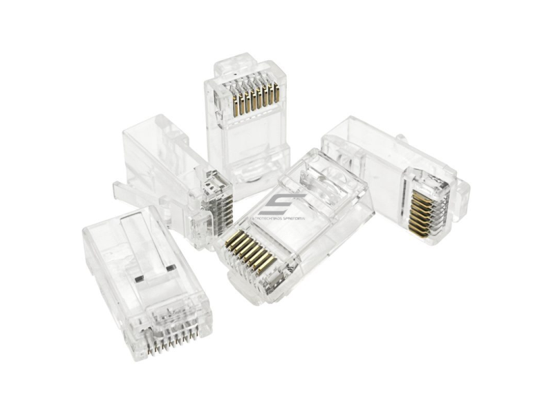 Tinklo kištukas | jungtis RJ45 (8P8C) | UTP CAT 6e kabeliui | neekranuotas | skaidrus | ALANTEC | WT106 3 Tinklo kištukas | jungtis RJ45 (8P8C) | UTP CAT 6e kabeliui | neekranuotas | skaidrus | ALANTEC | WT106 3