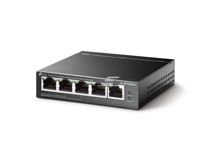 Tinklo komutatorius | 5 portai | prievadai | 5xLAN (4xPoE) | RJ45 | 10/100Mbit/s | TL-SF1005LP | TP-LINK 1 Tinklo komutatorius | 5 portai | prievadai | 5xLAN (4xPoE) | RJ45 | 10/100Mbit/s | TL-SF1005LP | TP-LINK 1