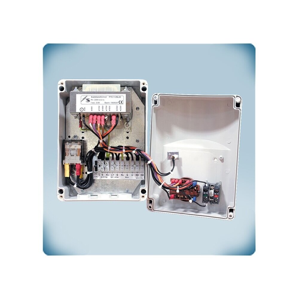 Transformatorowy regulator prędkości wentylatora z przyciskiem awaryjnym | 3,5A | 230VAC | natynkowy | IP54 | Sentera Controls | SER-1-35L22 5