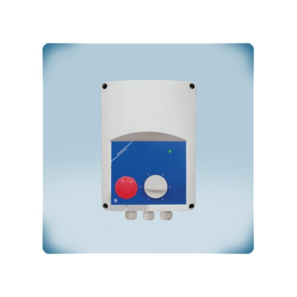 Transformatorowy regulator prędkości wentylatora z przyciskiem awaryjnym | 3,5A | 230VAC | natynkowy | IP54 | Sentera Controls | SER-1-35L22 1