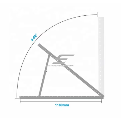 Triangular mounting structure for solar modules | adjustable | installation on flat roof | aluminum alloy | 10–60° 2 Triangular mounting structure for solar modules | adjustable | installation on flat roof | aluminum alloy | 10–60° 2