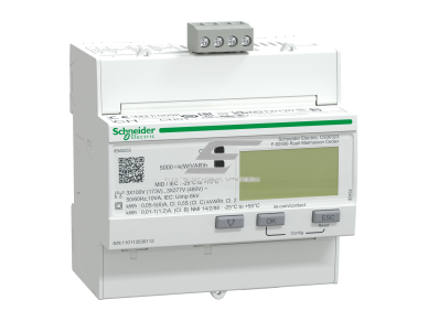 Trifazis elektros energijos skaitiklis per CT | x/1 A ir x/5 A | 3×230/400 V | MID | 4 tarifai | 1 DI / 1 DO | Modbus RS-485 | DIN | Schneider Electric Acti9 iEM3255 | A9MEM3255 Trifazis elektros energijos skaitiklis per CT | x/1 A ir x/5 A | 3×230/400 V | MID | 4 tarifai | 1 DI / 1 DO | Modbus RS-485 | DIN | Schneider Electric Acti9 iEM3255 | A9MEM3255