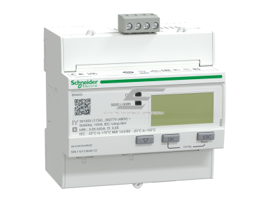 Trifazis elektros energijos skaitiklis per CT | x/1 A ir x/5 A | 3×230/400 V | Modbus RS-485 | DIN | Schneider Electric Acti9 iEM3250 | A9MEM3250 Trifazis elektros energijos skaitiklis per CT | x/1 A ir x/5 A | 3×230/400 V | Modbus RS-485 | DIN | Schneider Electric Acti9 iEM3250 | A9MEM3250
