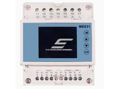 Modulinis | skaitmeninis | daugiakanalis trifazis energijos analizatorius | su duomenų registravimu | 0.5S tikslumo klasė | DIN | MODBUS RS485 | ME631-SD 1 Modulinis | skaitmeninis | daugiakanalis trifazis energijos analizatorius | su duomenų registravimu | 0.5S tikslumo klasė | DIN | MODBUS RS485 | ME631-SD 1