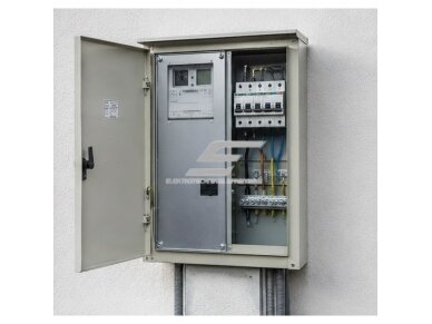 Trifazis | įvadinis elektros energijos skydas | skaitikliams | 650x500x200mm | virštinkinis | cinkuotas plienas | IP44 | ĮAS-7-202-V 3