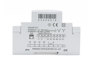Trifazis DIN bėgelio dvikryptis elektros energijos skaitiklis | 150 A CT | Ethernet / Modbus | LCD ekranas | TAC4371CT 2 Trifazis DIN bėgelio dvikryptis elektros energijos skaitiklis | 150 A CT | Ethernet / Modbus | LCD ekranas | TAC4371CT 2