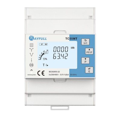 Three-phase energy meter | power meter | 4 tariffs | Class 0.5 accuracy | digital LED display | adjustable CT connection | RS485 Modbus | Rayfull Three-phase energy meter | power meter | 4 tariffs | Class 0.5 accuracy | digital LED display | adjustable CT connection | RS485 Modbus | Rayfull