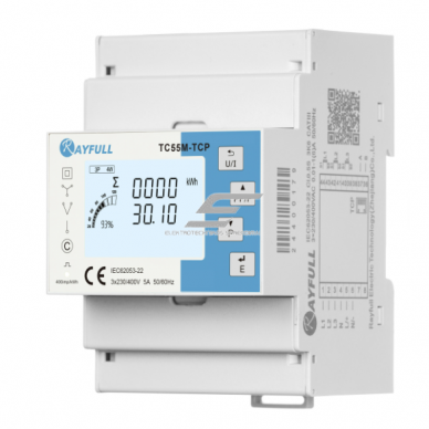 Three-phase electric energy meter | power monitoring device | 3×230/400V | Class 0.5 | LED display | RS485 + Ethernet | Rayfull 1 Three-phase electric energy meter | power monitoring device | 3×230/400V | Class 0.5 | LED display | RS485 + Ethernet | Rayfull 1