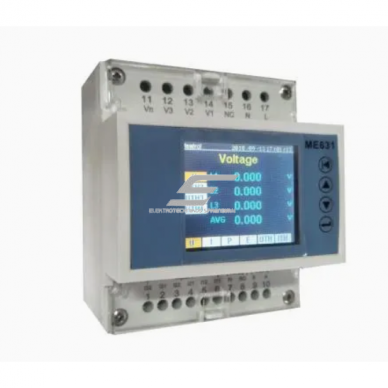 Multi-channel three-phase energy analyzer | with data logging | LCD display | accuracy class 0.5S | MODBUS RS485 | ME631-SD Multi-channel three-phase energy analyzer | with data logging | LCD display | accuracy class 0.5S | MODBUS RS485 | ME631-SD