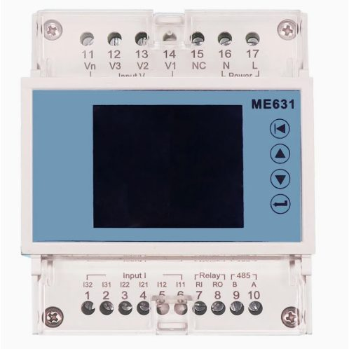 Multi-channel three-phase energy analyzer | with data logging | LCD display | accuracy class 0.5S | MODBUS RS485 | ME631-SD 1 Multi-channel three-phase energy analyzer | with data logging | LCD display | accuracy class 0.5S | MODBUS RS485 | ME631-SD 1