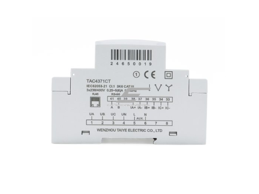 Trifazis DIN bėgelio dvikryptis elektros energijos skaitiklis | 100 A CT | Ethernet / Modbus | LCD ekranas | TAC4371CT 2 Trifazis DIN bėgelio dvikryptis elektros energijos skaitiklis | 100 A CT | Ethernet / Modbus | LCD ekranas | TAC4371CT 2