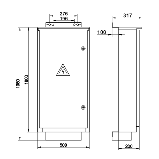 Kolmefaasiline | pealüliti elektrienergia arvestikapp | 4 arvestile | 1000x500x200mm | pinnapealne | tsingitud teras | IP44 1 Kolmefaasiline | pealüliti elektrienergia arvestikapp | 4 arvestile | 1000x500x200mm | pinnapealne | tsingitud teras | IP44 1