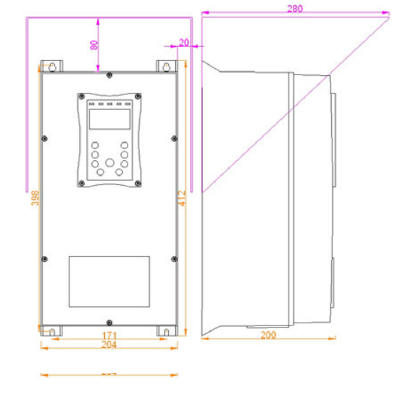Three-phase frequency inverter | 2,2 kW | 6,5A | 400VAC | IP66 | with EMC filter | designed for controlling three-phase motors | EP66-0022T3 Eura Drives 2 Three-phase frequency inverter | 2,2 kW | 6,5A | 400VAC | IP66 | with EMC filter | designed for controlling three-phase motors | EP66-0022T3 Eura Drives 2