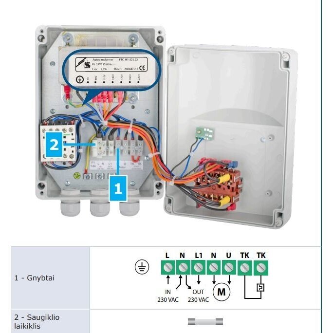 Transformatorowy regulator prędkości silnika wentylatora z TK | 3,5A | 230VAC | natynkowy | IP54 | Sentera Controls | STRS1-35L22 | 5401003016046 3